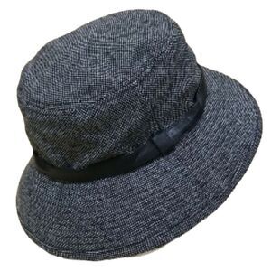 NWT banana republic, wool bucket hat, green black, tweed